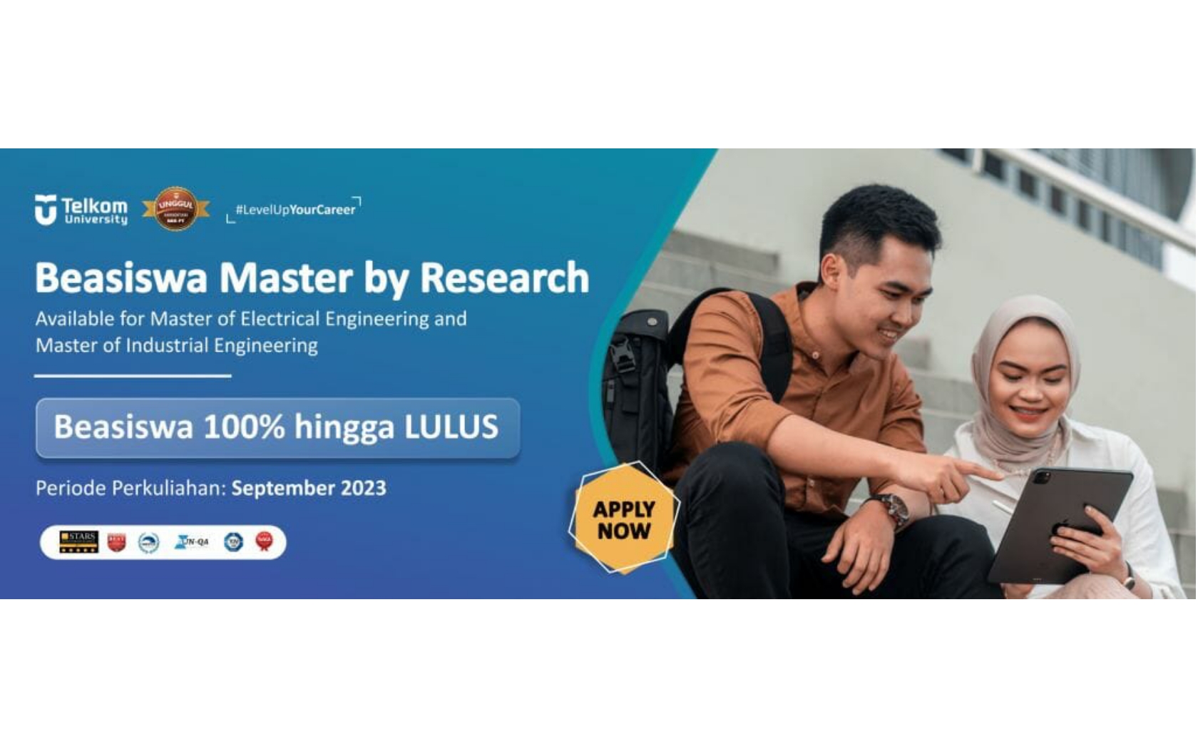 Beasiswa Master by Research untuk Kuliah S2 di Telkom University